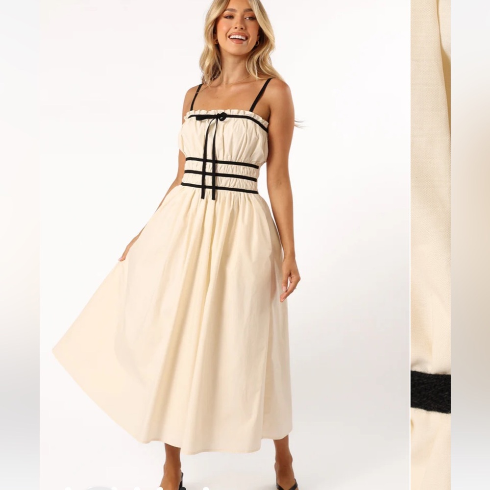 NWT petal and pup ADI MIDI DRESS - CREAM